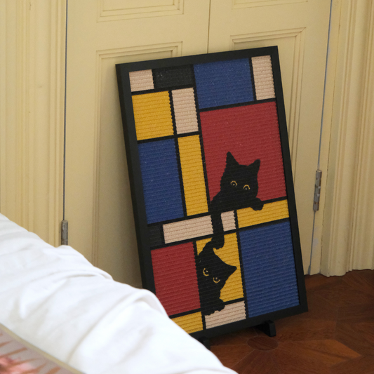 Mondrian Cat Scratcher Standalone, side-facing