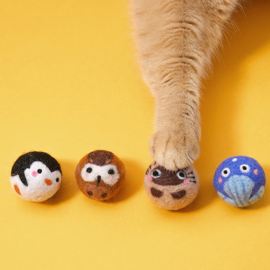 Pray Cat Ball, with paw on it